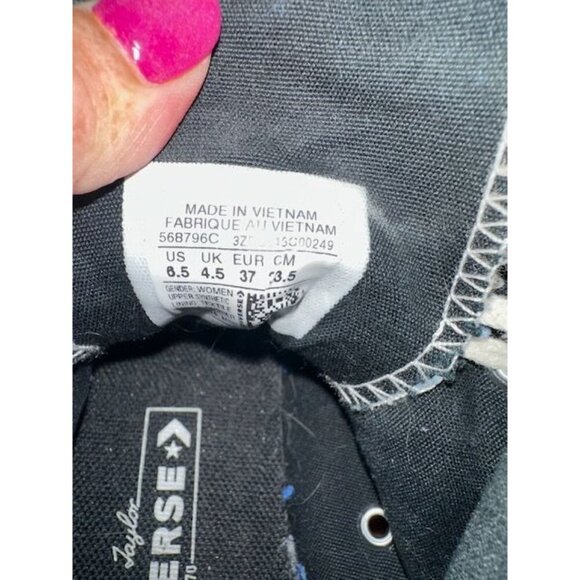 Converse All Star Chuck Taylor High Top Sneakers Silver Womens 6.5 US / 4.5 UK - Picture 6 of 7